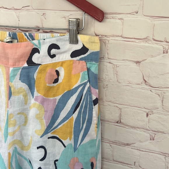 NWOT Rachael Zoe 100% linen floral palazzo pants size medium - Picture 5 of 8